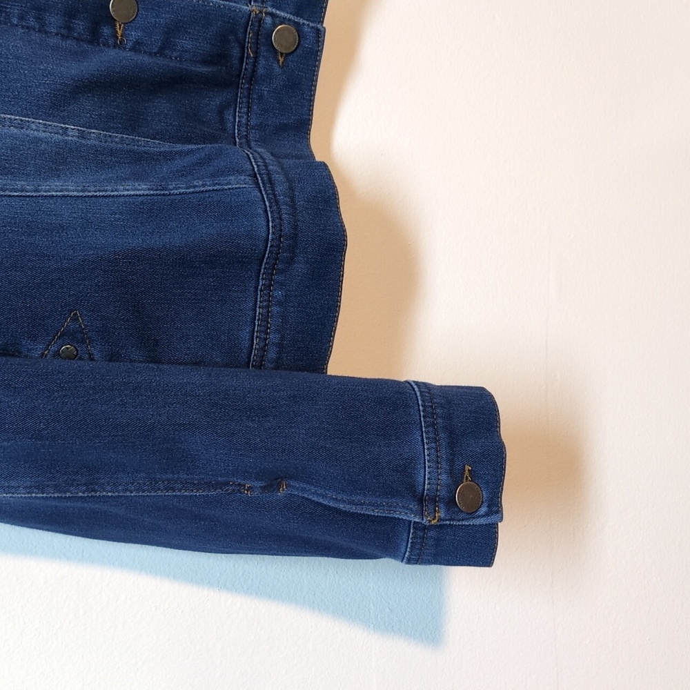 Liverpool Stretch Denim Dark Wash Jean Jacket, Size XXL - Picture 7 of 12